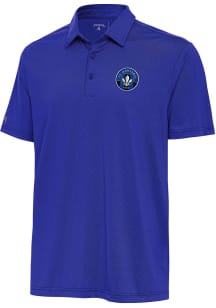 Antigua Montreal Impact Mens Blue Whirl Short Sleeve Polo