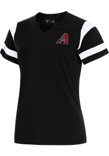 Antigua Arizona Diamondbacks Womens Black Encounter Short Sleeve T-Shirt