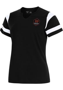Antigua Houston Dynamo Womens Black Encounter Short Sleeve T-Shirt