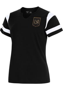 Antigua Los Angeles FC Womens Black Encounter Short Sleeve T-Shirt