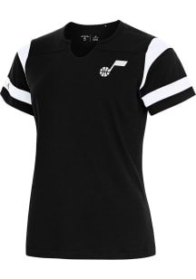 Antigua Utah Jazz Womens Black Encounter Short Sleeve T-Shirt