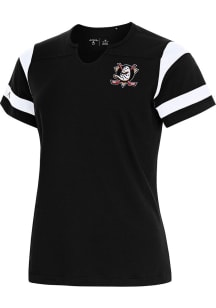 Antigua Anaheim Ducks Womens Black Encounter Short Sleeve T-Shirt