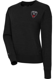 Antigua DC United Womens Black Forward Crew Sweatshirt