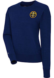Antigua Denver Nuggets Womens Navy Blue Forward Crew Sweatshirt