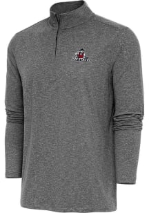 Antigua New Mexico State Aggies Mens Black Hunk Long Sleeve Qtr Zip Pullover