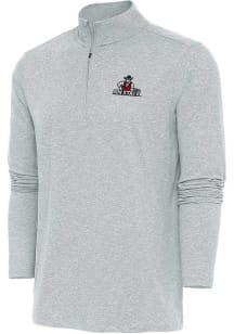 Antigua New Mexico State Aggies Mens Grey Hunk Long Sleeve Qtr Zip Pullover