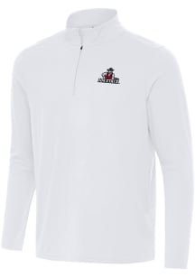 Antigua New Mexico State Aggies Mens White Intent Long Sleeve Qtr Zip Pullover