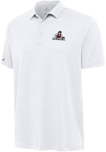 Antigua New Mexico State Aggies Mens White Reprocess Recycled Short Sleeve Polo