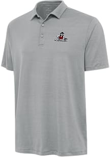 Antigua New Mexico State Aggies Mens Grey Reprocess Recycled Short Sleeve Polo