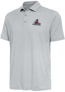 Antigua New Mexico State Aggies Mens Grey Scheme Short Sleeve Polo