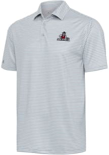 Antigua New Mexico State Aggies Mens Grey Skills Short Sleeve Polo