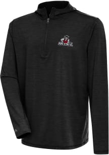 Antigua New Mexico State Aggies Mens Black Tidy Long Sleeve Qtr Zip Pullover