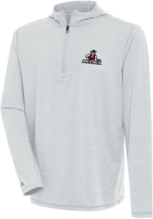 Antigua New Mexico State Aggies Mens Grey Tidy Long Sleeve Qtr Zip Pullover