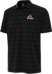 Antigua New Mexico State Aggies Mens Black Tunnel Short Sleeve Polo