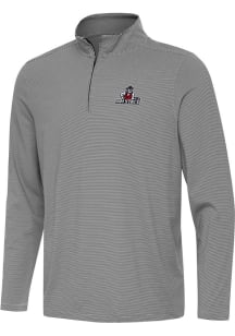 Antigua New Mexico State Aggies Mens Black Twine Long Sleeve Qtr Zip Pullover