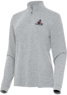 Antigua New Mexico State Aggies Womens Grey Mentor Qtr Zip Pullover