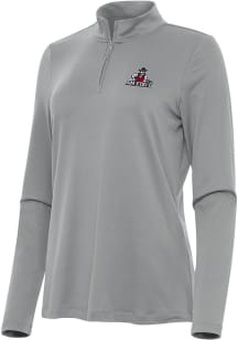 Antigua New Mexico State Aggies Womens Grey Reprocess Recycled Qtr Zip