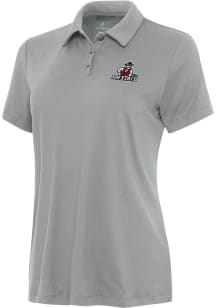 Antigua New Mexico State Aggies Womens Grey Reprocess Recycled Short Sleeve Polo Shirt