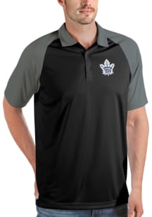 Antigua Toronto Maple Leafs Mens Black Nova Short Sleeve Polo
