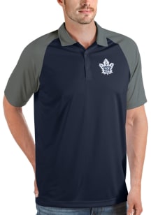 Antigua Toronto Maple Leafs Mens Navy Blue Nova Short Sleeve Polo