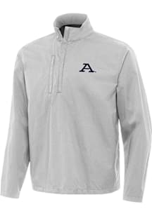 Antigua Akron Zips Mens Grey Brisk Long Sleeve Qtr Zip Pullover