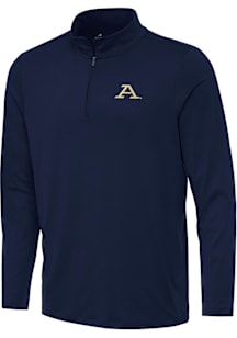 Antigua Akron Zips Mens Navy Blue Reprocess Recycled Long Sleeve Qtr Zip Pullover