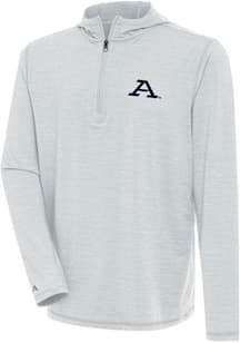 Antigua Akron Zips Mens Grey Tidy Long Sleeve Qtr Zip Pullover