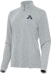 Antigua Akron Zips Womens Grey Mentor Qtr Zip Pullover