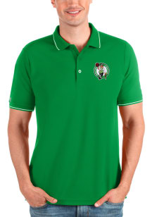 Antigua Boston Celtics Mens Green Affluent Short Sleeve Polo