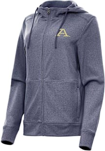 Antigua Akron Zips Womens Navy Blue Seeker Light Weight Jacket