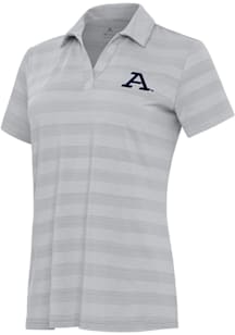 Antigua Akron Zips Womens Grey Tunnel Short Sleeve Polo Shirt
