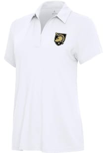 Antigua Army Black Knights Womens White Era Short Sleeve Polo Shirt