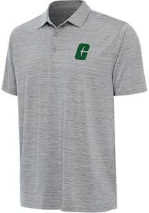 Antigua UNCC 49ers Mens Grey Layout Short Sleeve Polo