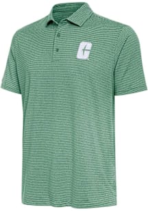 Antigua UNCC 49ers Mens Green Scheme Short Sleeve Polo