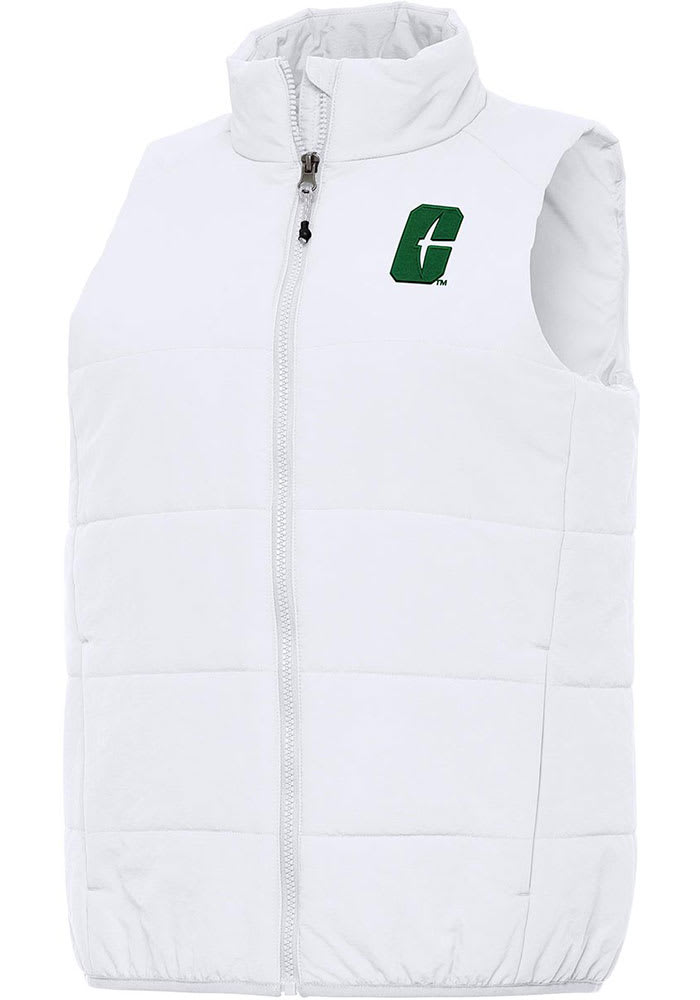 UNCC 49ers Antigua Womens White Experience Sleeveless Jacket