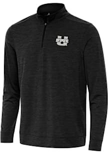 Antigua Utah State Aggies Mens Black Bright Long Sleeve Qtr Zip Pullover