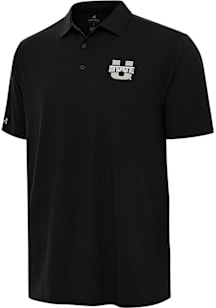 Antigua Utah State Aggies Mens Black Era Short Sleeve Polo