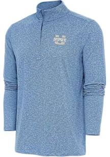 Antigua Utah State Aggies Mens Blue Hunk Long Sleeve Qtr Zip Pullover