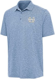 Antigua Utah State Aggies Mens Blue Par 3 Short Sleeve Polo