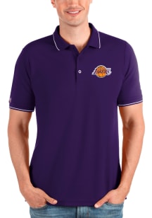 Antigua Los Angeles Lakers Mens Purple Affluent Short Sleeve Polo