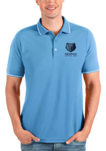 Antigua Memphis Grizzlies Mens Blue Affluent Short Sleeve Polo