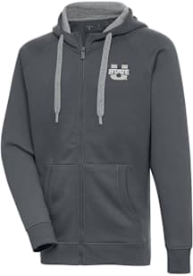 Antigua Utah State Aggies Mens Charcoal Victory Long Sleeve Full Zip Jacket