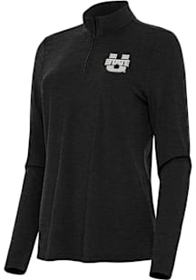 Antigua Utah State Aggies Womens Black Bright Qtr Zip