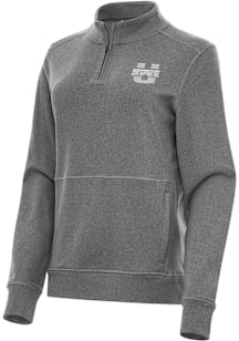 Antigua Utah State Aggies Womens Black Crush Qtr Zip