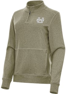 Antigua Utah State Aggies Womens Olive Crush Qtr Zip