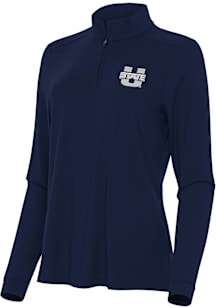 Antigua Utah State Aggies Womens Navy Blue Intent Qtr Zip