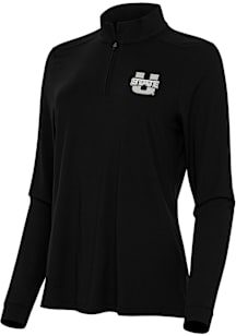 Antigua Utah State Aggies Womens Black Intent Qtr Zip