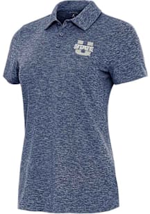 Antigua Utah State Aggies Womens Navy Blue Matter Short Sleeve Polo Shirt