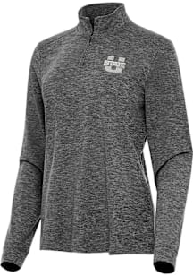 Antigua Utah State Aggies Womens Black Mentor Qtr Zip Pullover