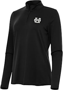 Antigua Utah State Aggies Womens Black Reprocess Recycled Qtr Zip